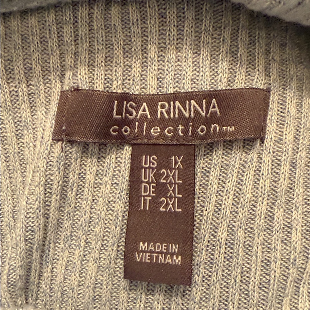 Lisa Rinna Collection Blue Textured Blazer - Picture 9 of 10
